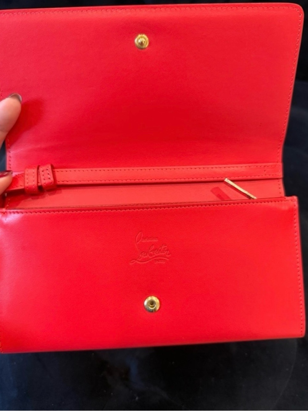 Christian LOUBOUTIN CLUTCH WRISTLET WALLET COA - Picture 6 of 9
